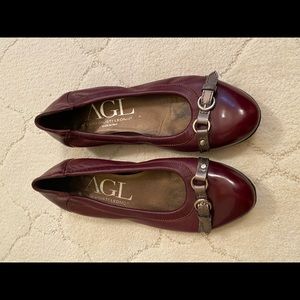 AGL Burgundy Ballet Flats- Sz 37
